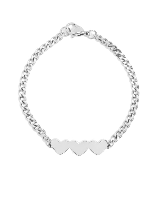 Dulce 3 Hearts Personalized Bracelet