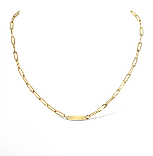 Personalized 1 Name Bar Necklace