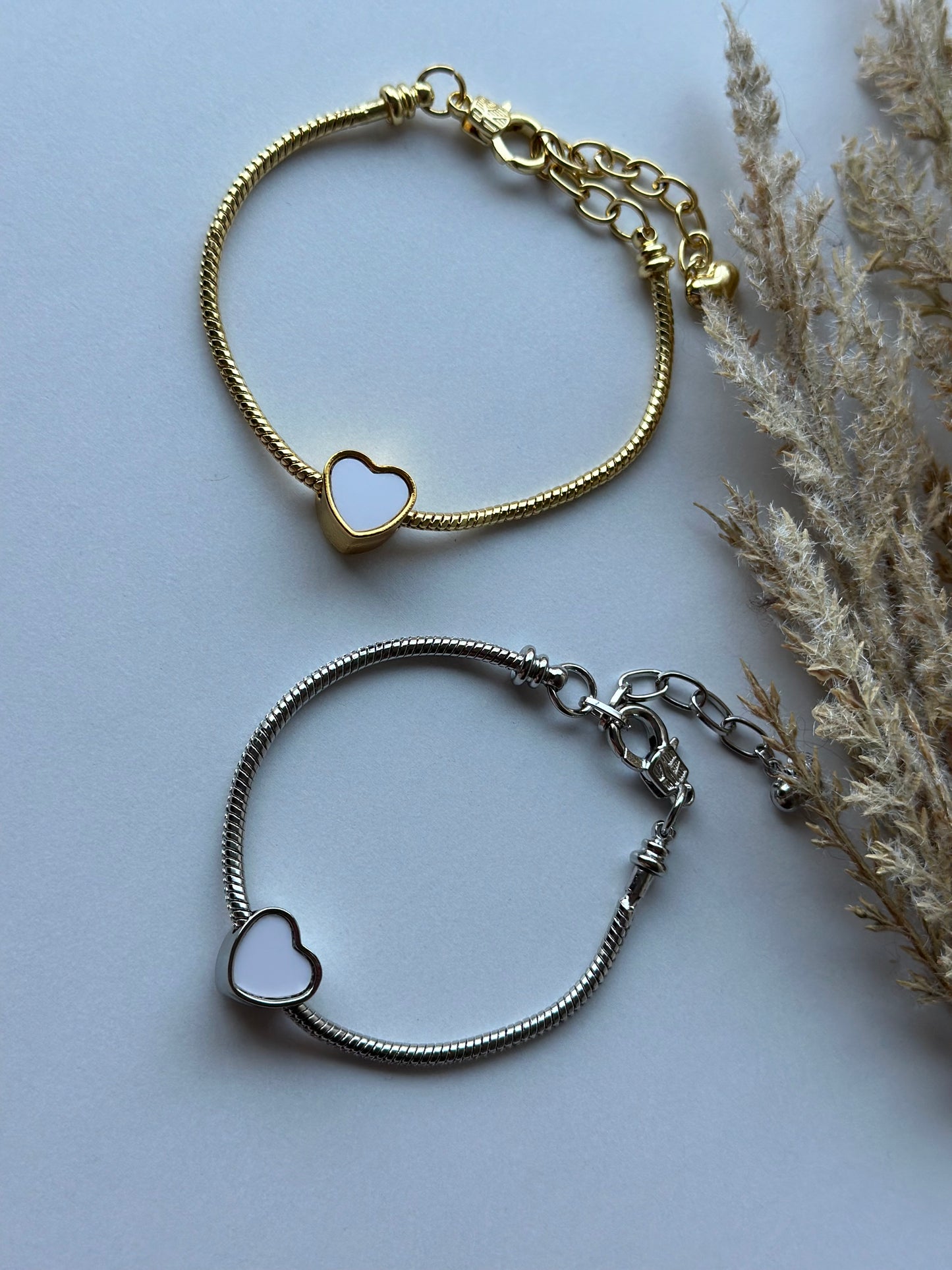 Personalized Heart Charm Bracelet