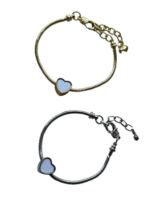 Personalized Heart Charm Bracelet