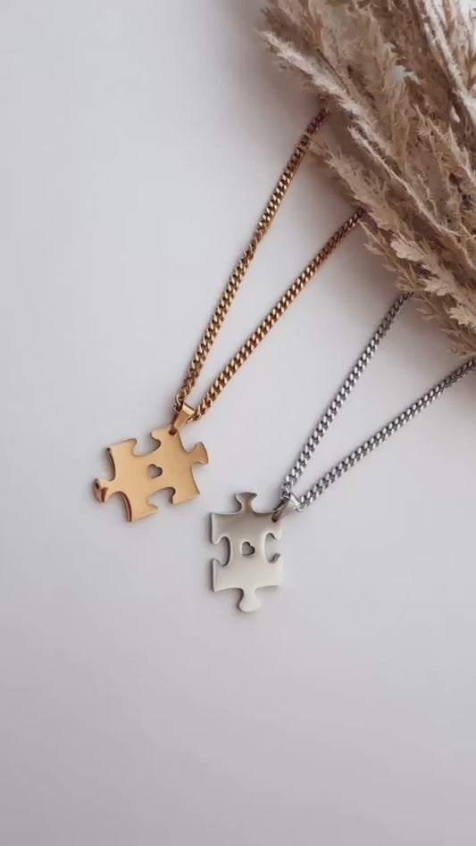 Autism Puzzle Necklace G Chain