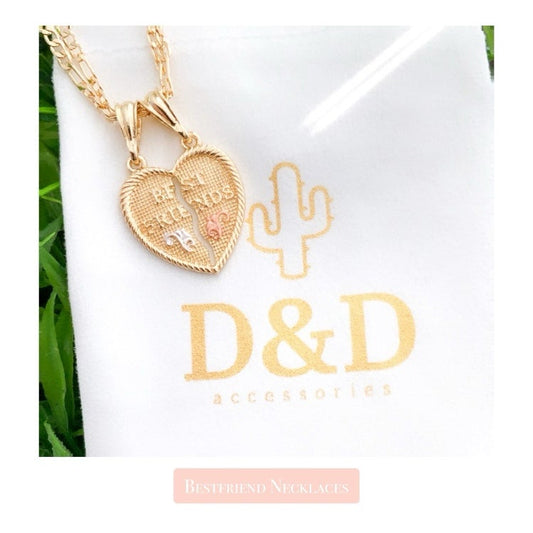 Bestfriend heart necklaces