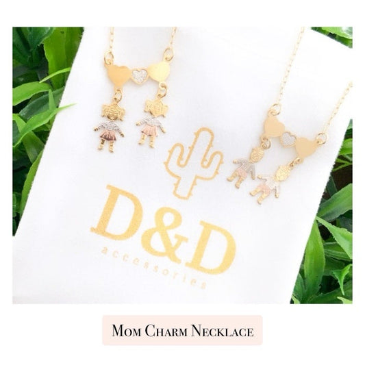 Mom charm necklace
