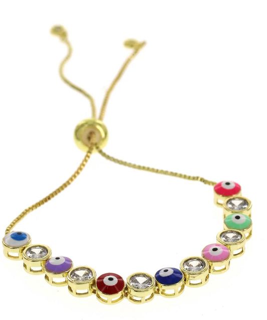 Colores Evil Eye Adjustable Bracelet