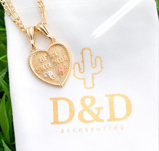 Bestfriend heart necklaces