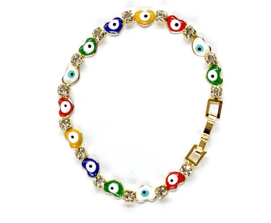 Evil Eye Heart Bracelets MultiColors