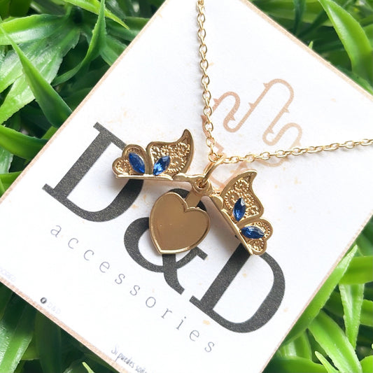 Personalized Butterfly Locket