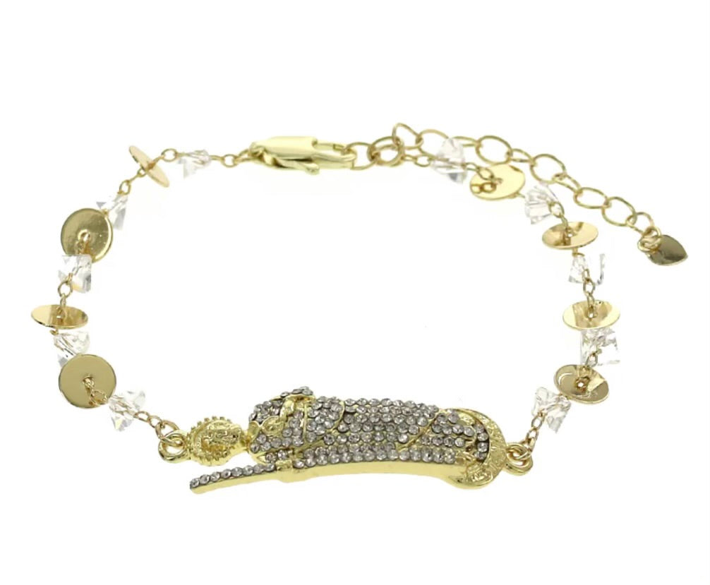 San Judas Cz White Bracelet