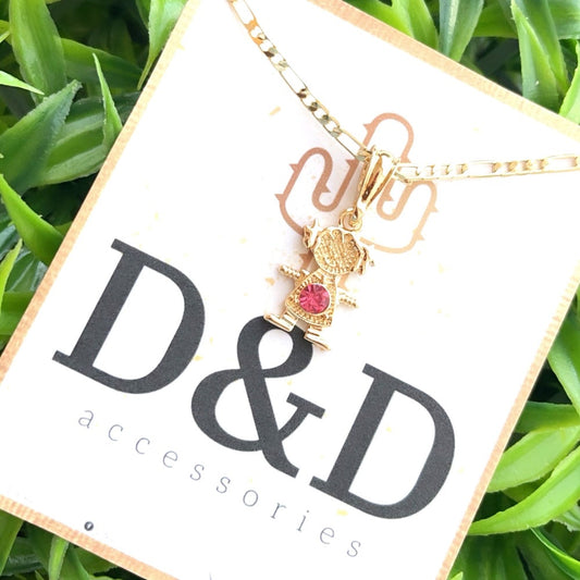 BIRTHSTONE 1 GIRL PENDANT