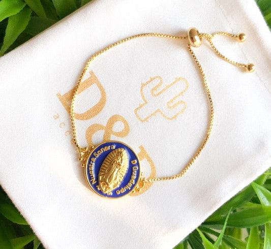 Guadalupe blue adjustable bracelet