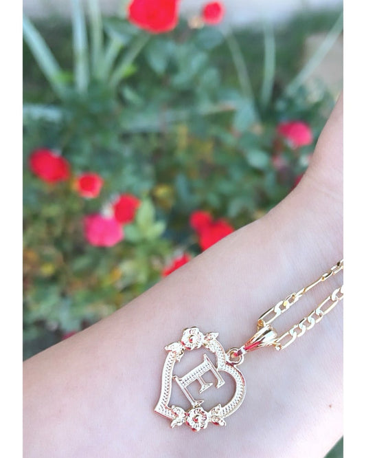 Heart Initial Necklace