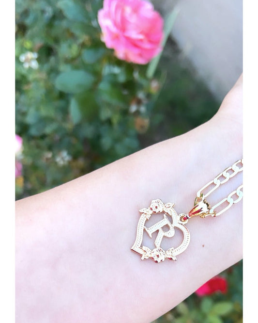 Heart Initial Necklace