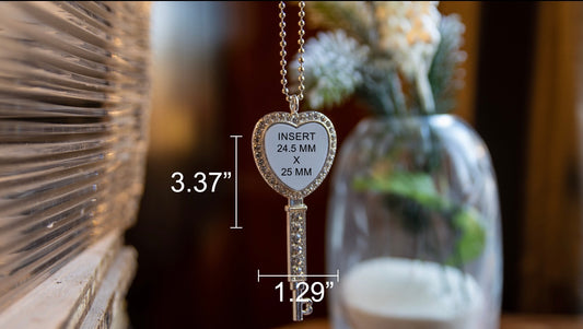 Personalized Key Heart Necklace