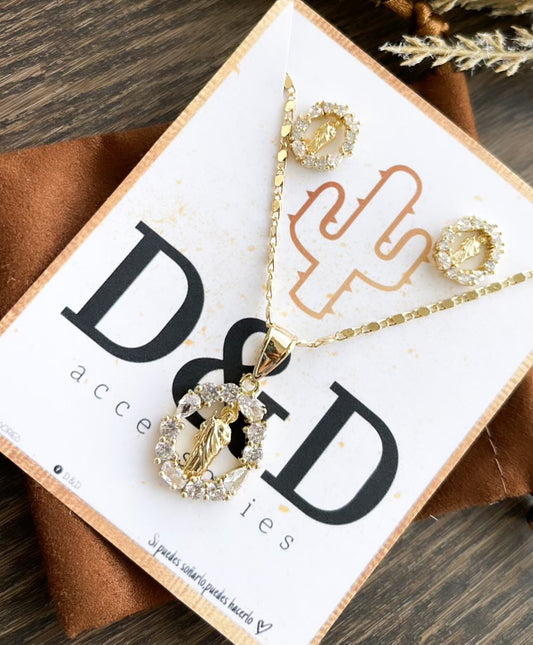 San Judas Round Necklace Set
