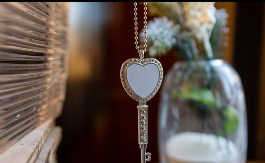 Personalized Key Heart Necklace