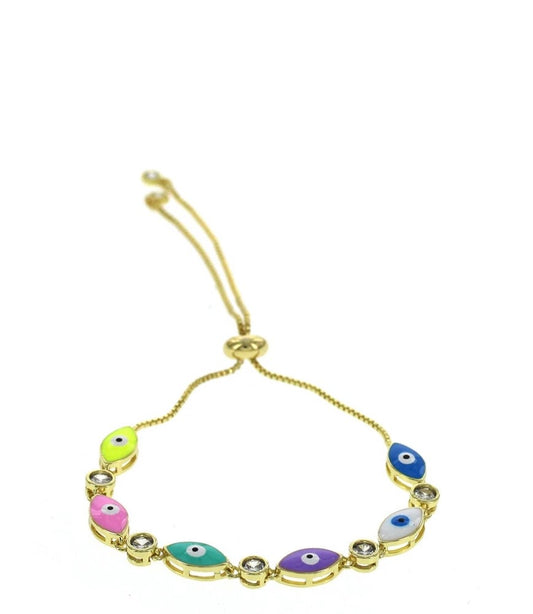 Oval Evil eye Multicolor Bracelet