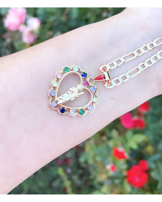 San judas Heart Necklace
