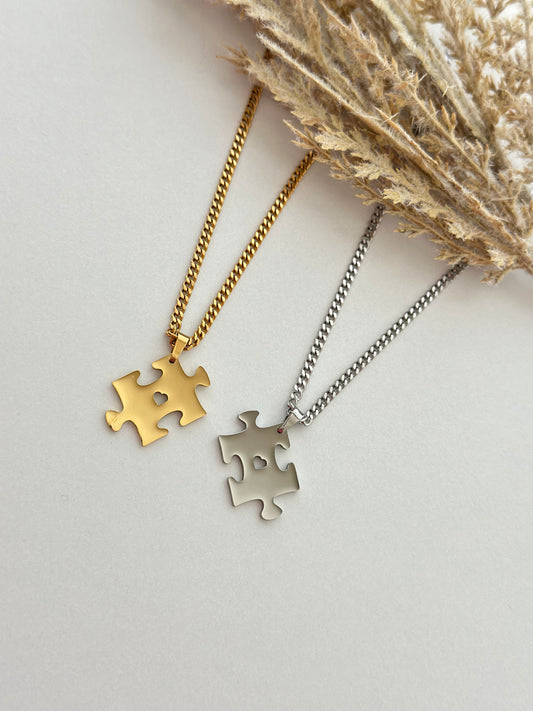 Autism Puzzle Necklace G Chain