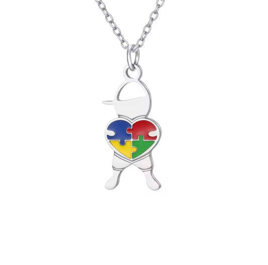 Autism Love Heart Necklace
