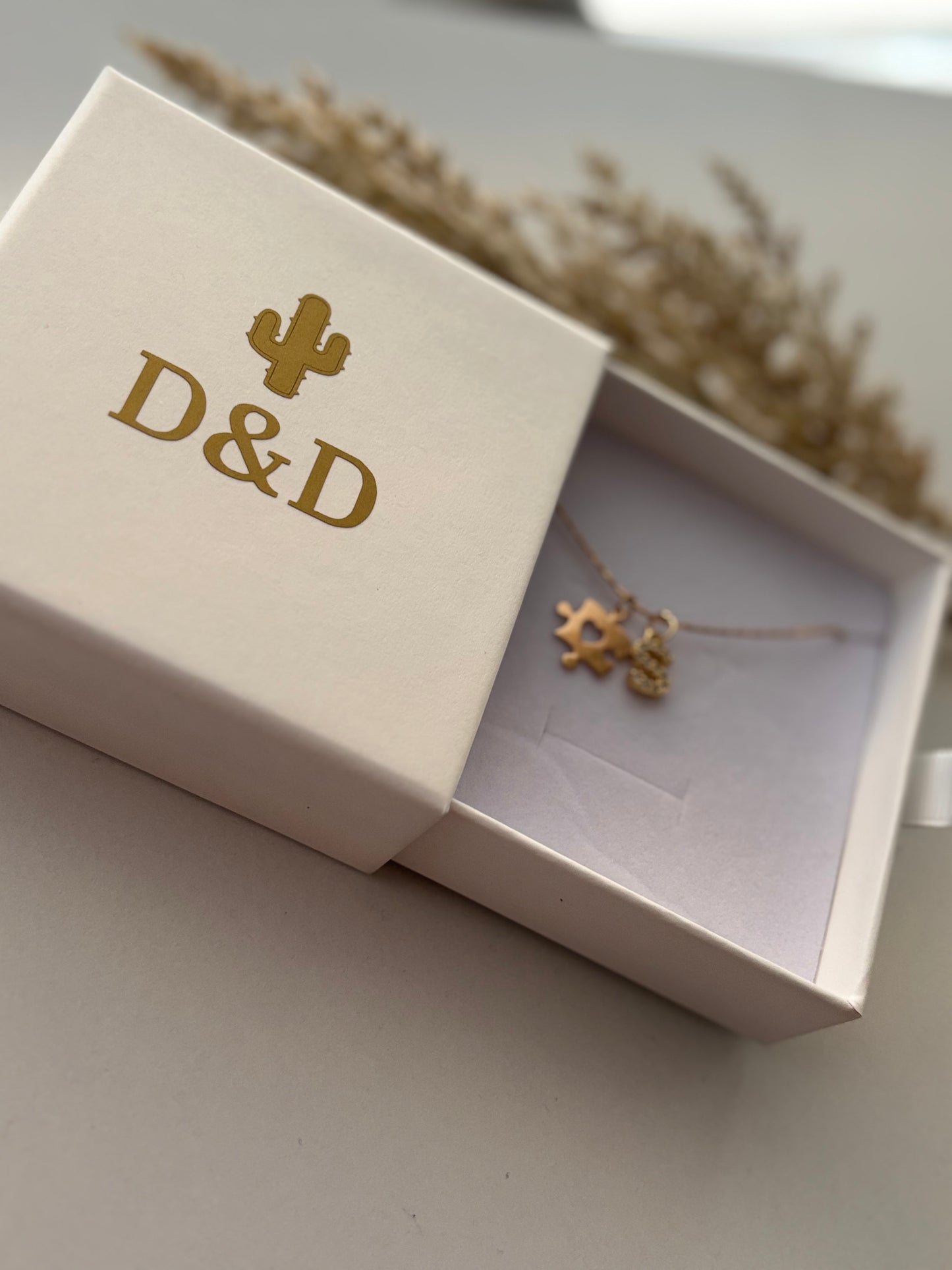 Dainty Puzzle Initial Necklace