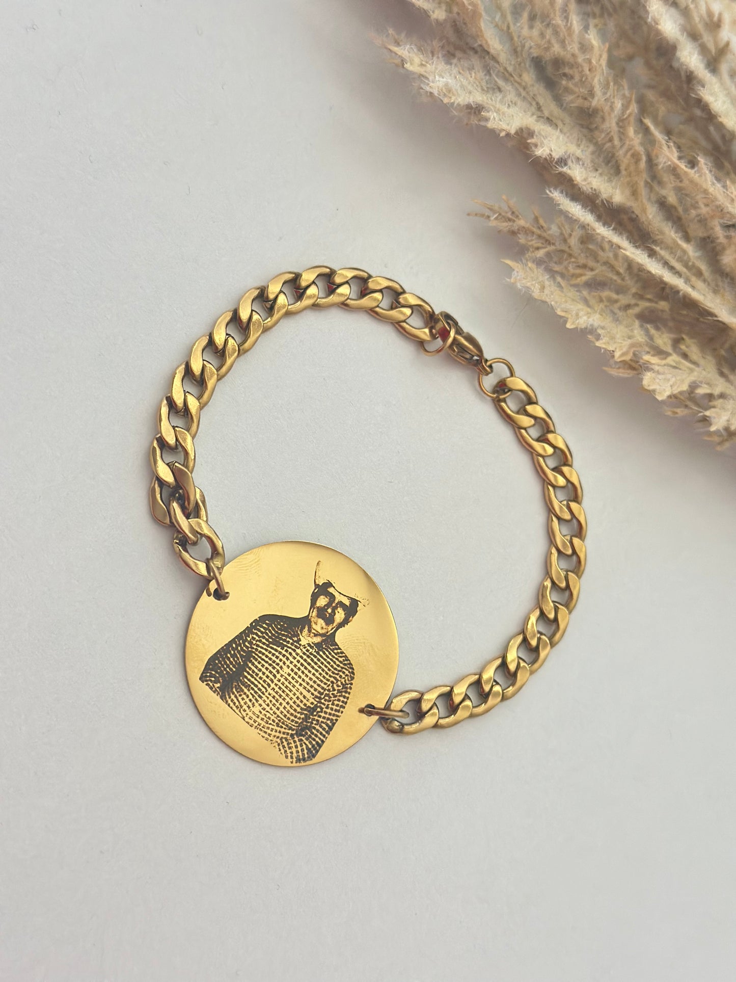 Personalized Round Figaro Bracelet