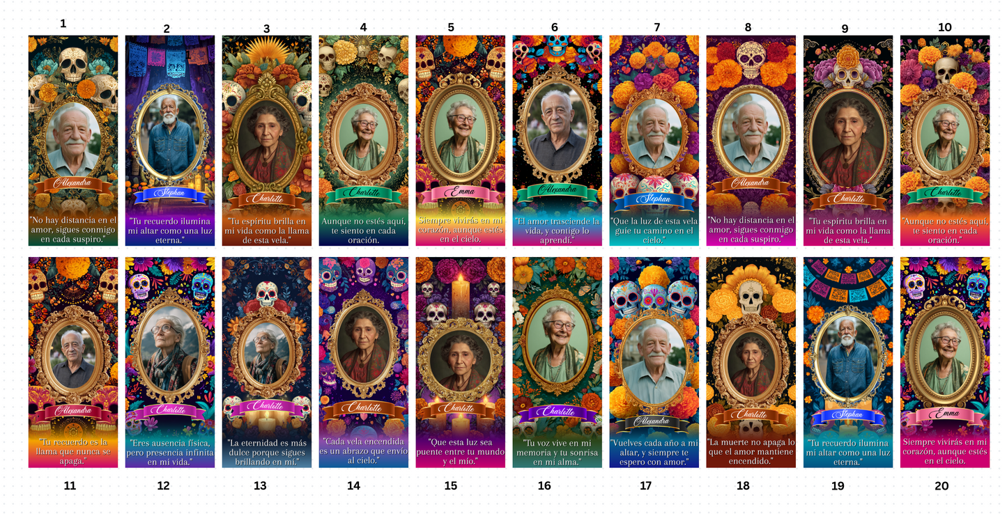 Día de los muertos Candle Sticker Labels