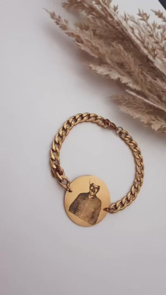 Personalized Round Figaro Bracelet