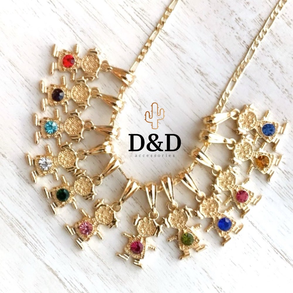 BIRTHSTONE 1 GIRL PENDANT