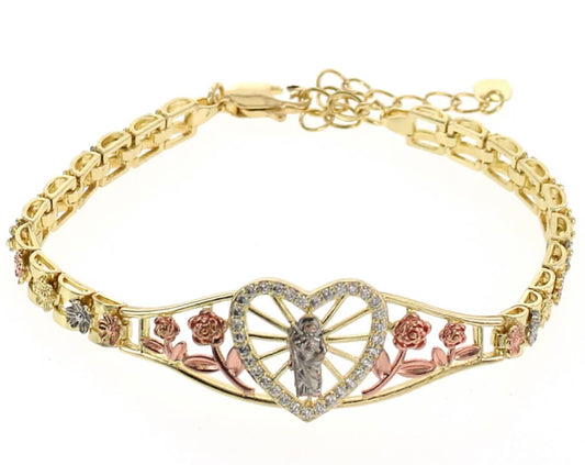 San Judas Heart Bracelet